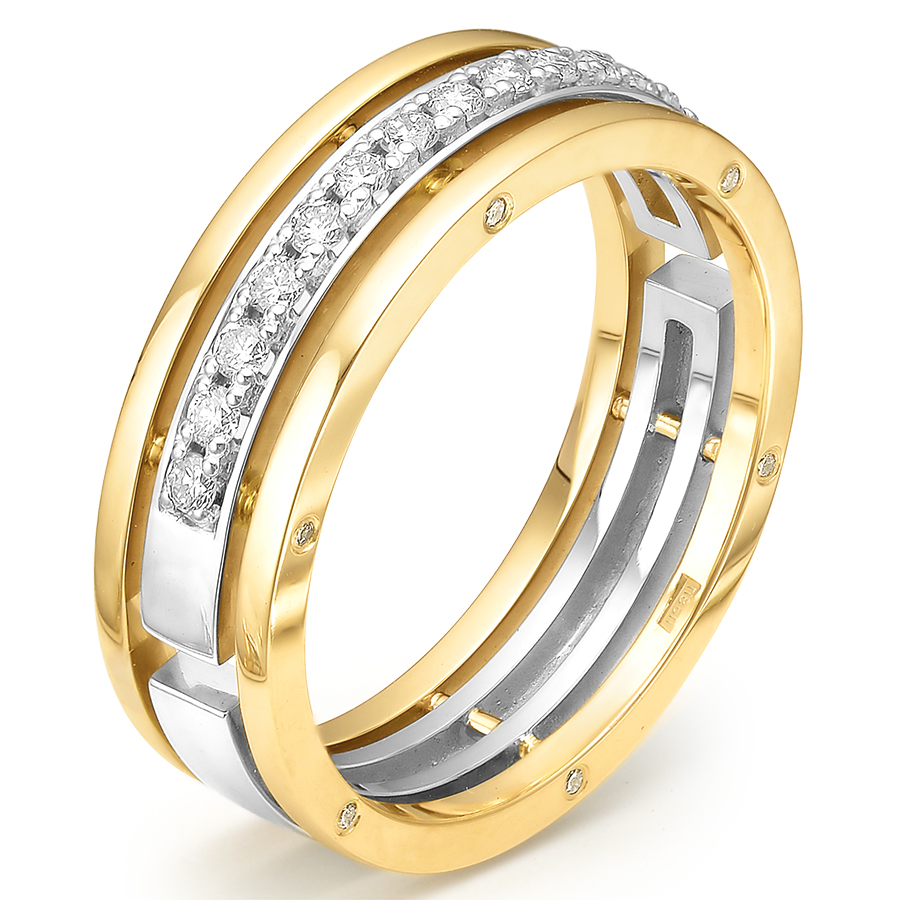 Кольцо, золото, бриллиант, 904-11002